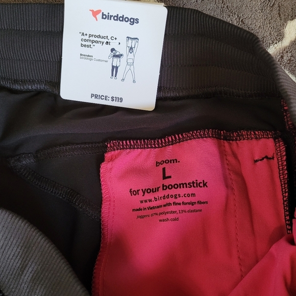 Birddogs Sweatpants Joggers Mens Size XL Large Black Unlined Athletic Casual Nwt - Picture 2 of 6